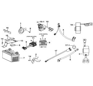 BATTERY、HORN、RELAY、RECTIFIER