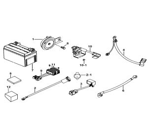 BATTERY, HORN, RELAY, RECTIFIER