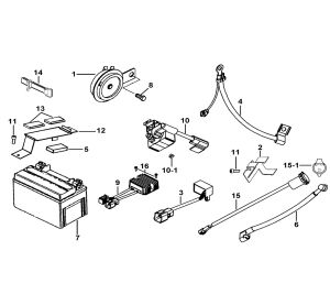 BATTERY, HORN, RELAY, RECTIFIER
