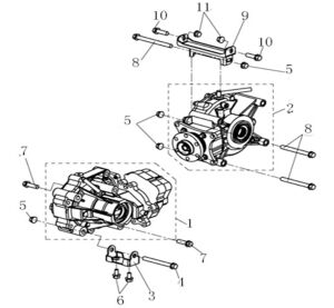 FRONT AND REAR GEAR-BOX