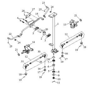STEERING, SHAFT, LINK