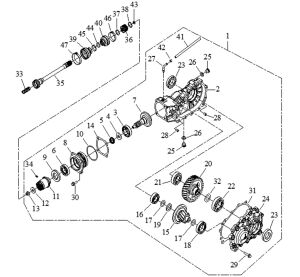 REAR  AXLE GEAR CASE ASSY