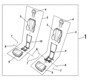 Seat Assy (Homologated two seats)