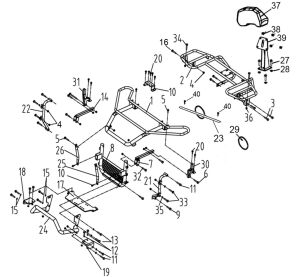 BUMPER AND RACK (FOR ATV550-D)