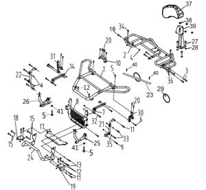 BUMPER AND RACK (FOR ATV550 PROMAX)