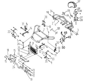 BUMPER AND RACK (FOR ATV550-D WITH NORMALL EEC LIGHTS)