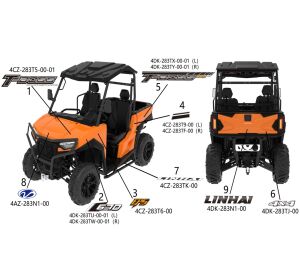 DECALS (LINHAI) (ALL OTHER COLORS EXCEPT WHITE FENDERS)