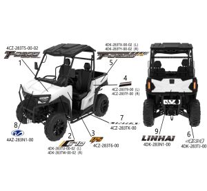 DECALS (LINHAI) (WHITE FENDERS)