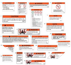 WARNING DECALS