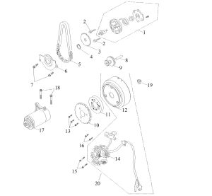 GENERATOR, STARTER