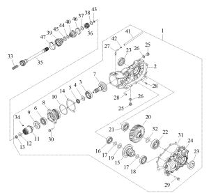 REAR AXLE GEAR CASE ASSY