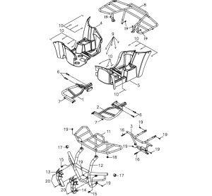Footrest, rear rack