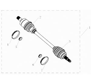 FRONT LEFT DRIVE AXLE