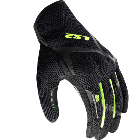 LS2 RAY II MAN GLOVES BLACK H-V YELLOW M