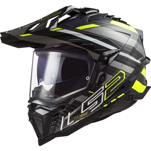 LS2 MX701 EXPLORER C EDGE GL.BLACK H-V YELL-06 XS