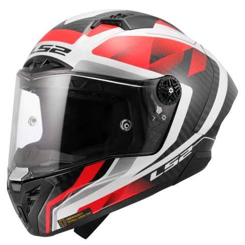 LS2 FF805 THUNDER GP AERO RAUTE WHITE RED-06 XXL