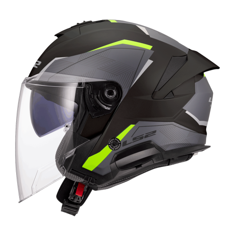 LS2 OF618 VERSO II AIR BLACK H-VIS YELLOW 3XL