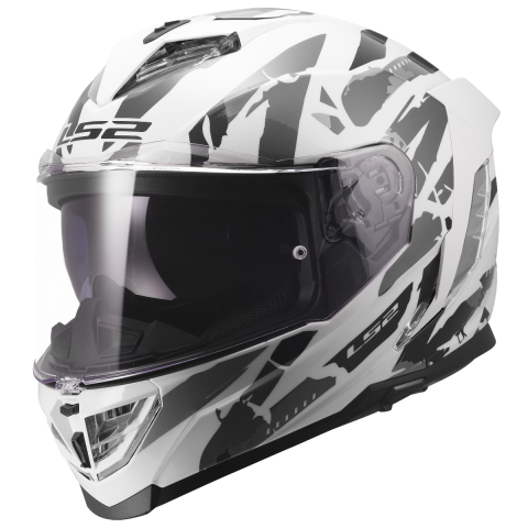 LS2 FF818 STORM III KAOS WHITE GREY L