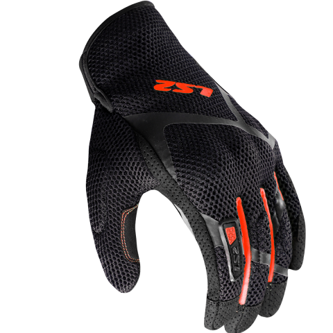 LS2 RAY II MAN GLOVES BLACK RED XXL