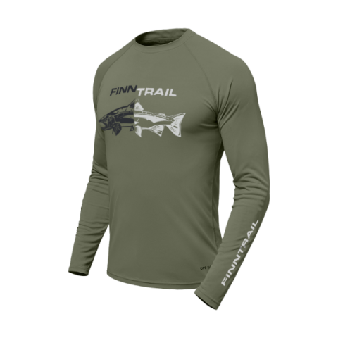 Finntrail Longsleeve Wave Fish Khaki