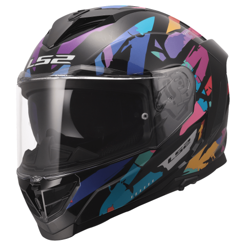 LS2 FF818 STORM III KAOS BLACK PURPLE BLUE S