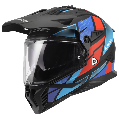 LS2 MX702 PIONEER II BLOCK BLACK RED BLUE-06 L