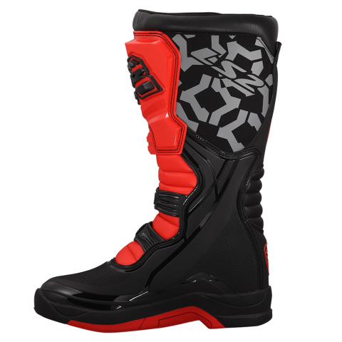 LS2 RAPTOR MAN BOOTS BLACK RED 39