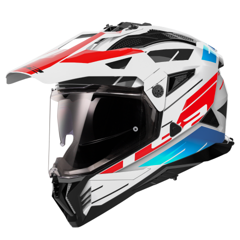 LS2 MX702 PIONEER II NAMIB WHITE BLUE RED-06 XXL