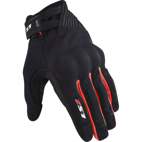 LS2 DART 2 MAN GLOVES BLACK RED S