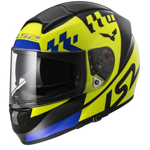 LS2 FF397 VECTOR PODIUM Hi-Vis Yellow Black FOG FIGHTER (PINLOCK) XS