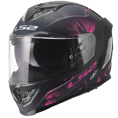 LS2 FF818 STORM III BURST BLACK PINK XXS