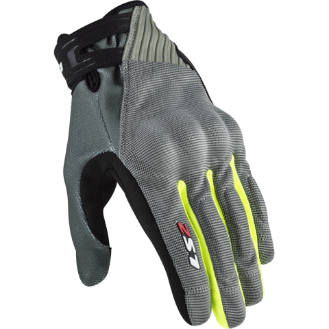 LS2 DART 2 MAN GLOVES GREY H-V YELLOW