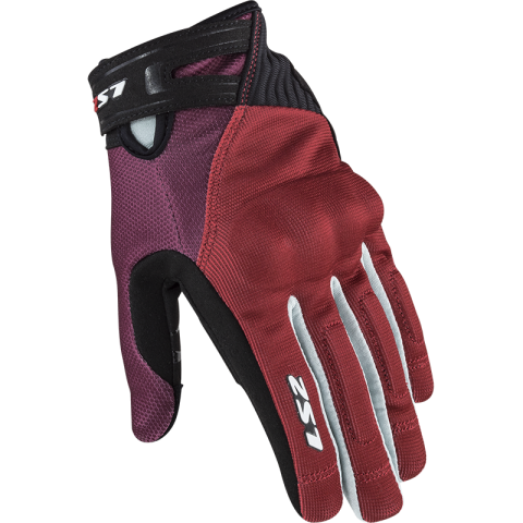 LS2 DART 2 LADY GLOVES BLACK RED GREY S