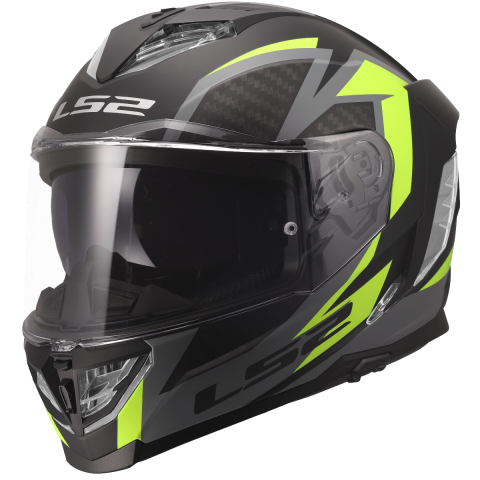 LS2 FF818 STORM III DYNAMO BLACK H-V YELLOW XS