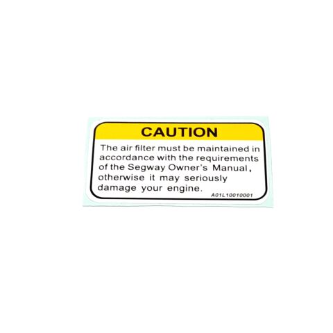 AIR FILTER USE WARNING LABEL