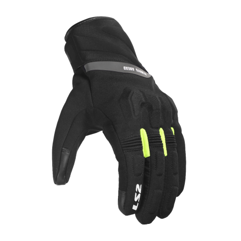 LS2 JET III LADY GLOVES BLACK H-V YELLOW L