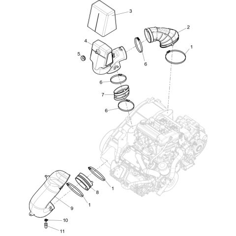 CVT intake and exhaust