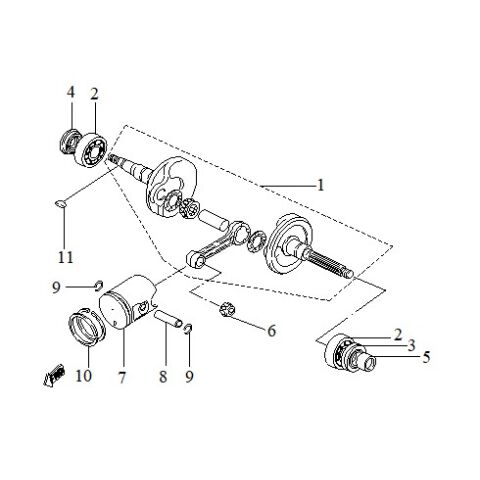 Piston, Crankshaft