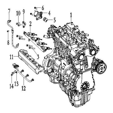 FUEL DELIVERYF PIPE AND INJECTOR ASSY.