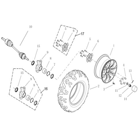 Front Wheel LH Side