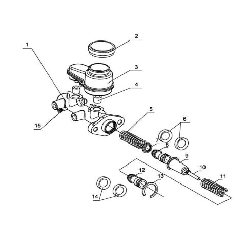 MASTER  BREAKE CYLINDER  (WITHOUT REAR DIFFER AXL ASSY STYLE)