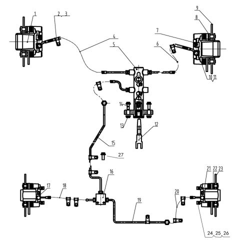 BRAKING SYSTEM  (REAR DIFFER AXL ASSY STYLE)