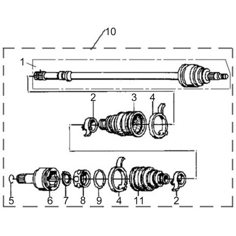 REAR RIGHT DRIVE AXLE（ZK）