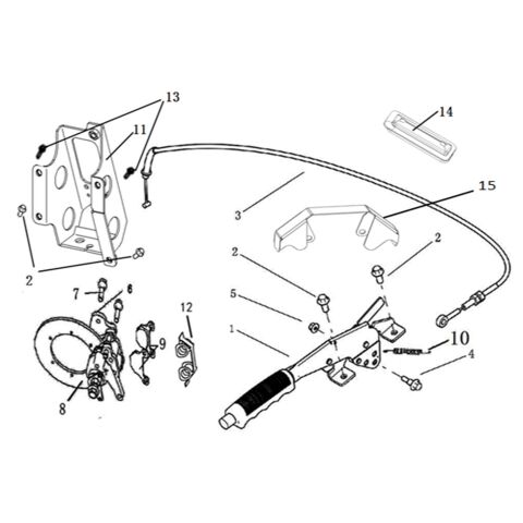 AUXILIARY BRAKE AND SHIFT ROD  (LONG BENCH REAR DIFFER  AXL ASSY STYLE)