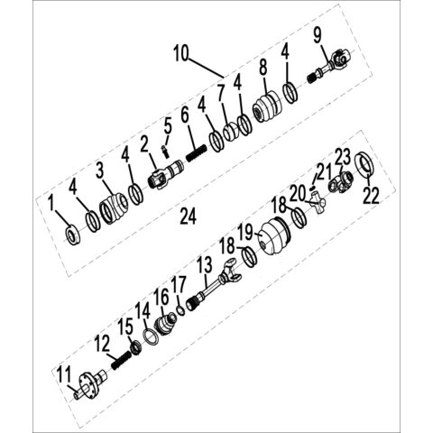 FRONT AND REAR KNUCKLE ASSY