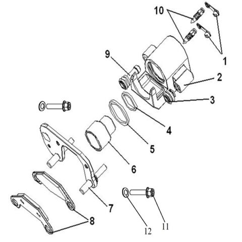 BRAKE CALIPER,R.FR 0F EUROPE BRAKING SYSTEM
