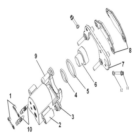 BRAKE CALIPER,L.RR 0F EUROPE BRAKING SYSTEM