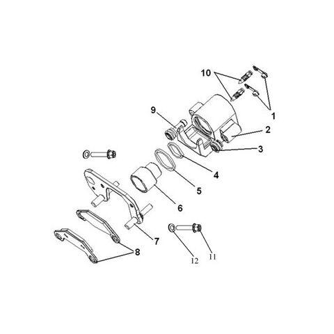 BRAKE CALIPER,R.FR 0F EUROPE BRAKING SYSTEM