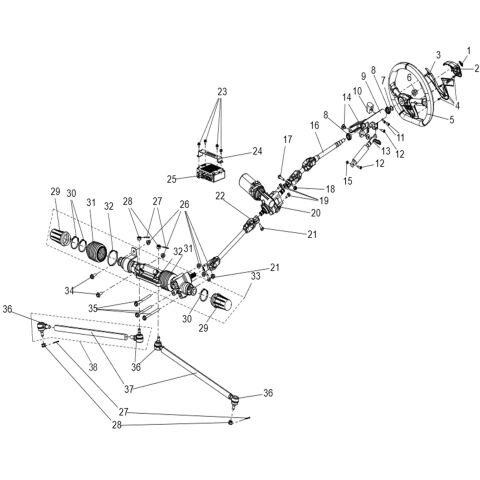 STEERING SYSTEM  (NARROW VEHICLE  VERSION)