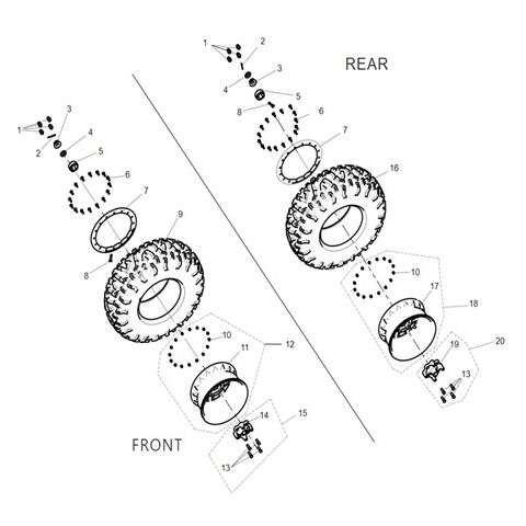 WHEEL COMBINATION (EU 29-INCH BEADLOCK RIM).